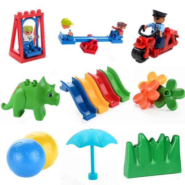 Diy Building Blocks Swing Dinosaurs Figures Animal Accessories